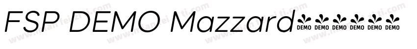 FSP DEMO Mazzard字体转换
